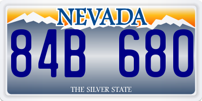 NV license plate 84B680