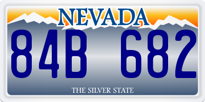 NV license plate 84B682