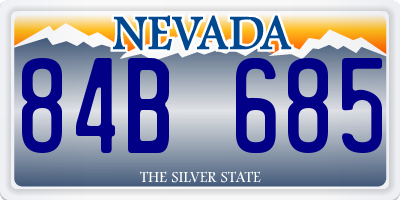 NV license plate 84B685