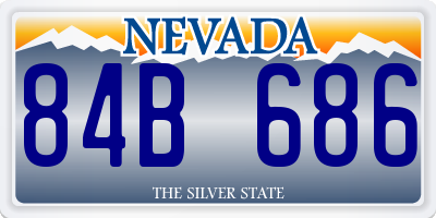 NV license plate 84B686