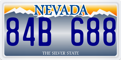 NV license plate 84B688