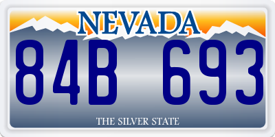 NV license plate 84B693