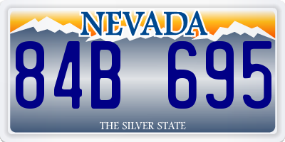 NV license plate 84B695