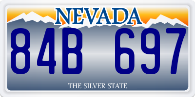 NV license plate 84B697