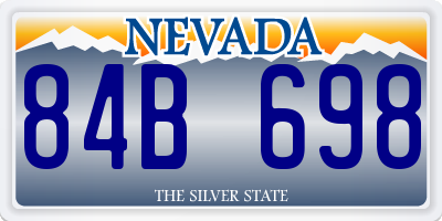 NV license plate 84B698
