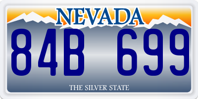 NV license plate 84B699
