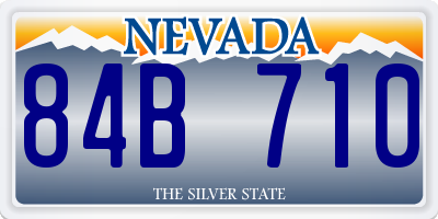 NV license plate 84B710