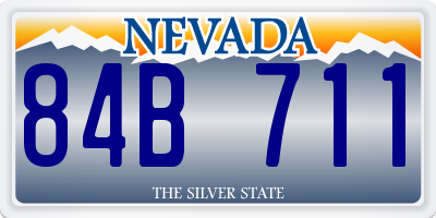 NV license plate 84B711
