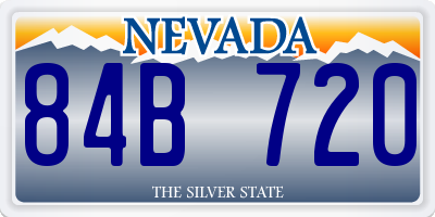 NV license plate 84B720