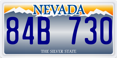 NV license plate 84B730