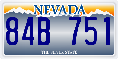 NV license plate 84B751