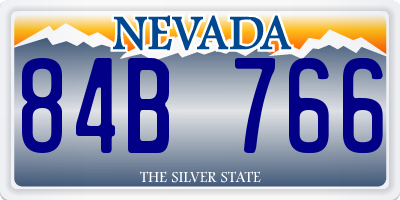 NV license plate 84B766