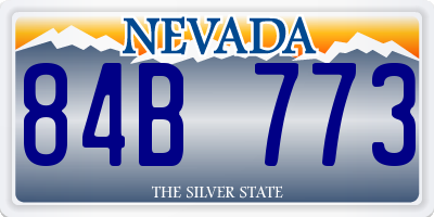 NV license plate 84B773