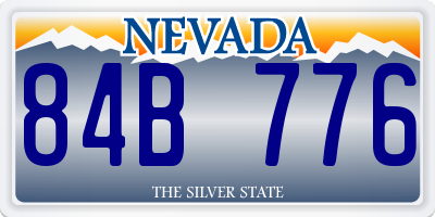NV license plate 84B776