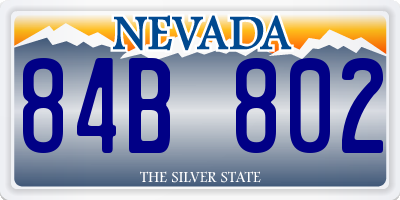 NV license plate 84B802