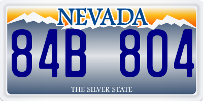 NV license plate 84B804