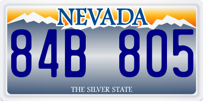 NV license plate 84B805