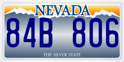 NV license plate 84B806