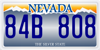 NV license plate 84B808