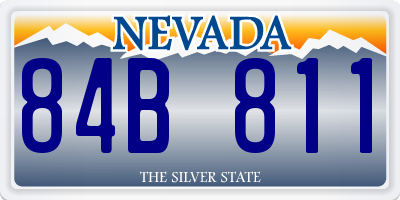 NV license plate 84B811