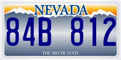 NV license plate 84B812