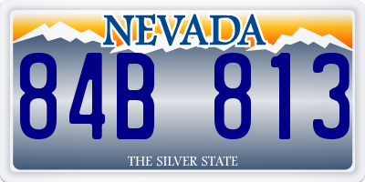 NV license plate 84B813