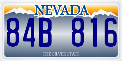 NV license plate 84B816