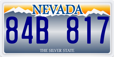 NV license plate 84B817