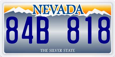 NV license plate 84B818