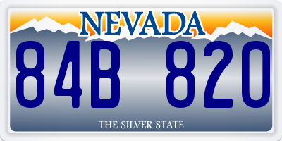 NV license plate 84B820