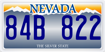 NV license plate 84B822