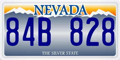 NV license plate 84B828