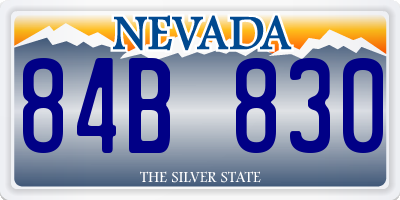 NV license plate 84B830