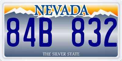NV license plate 84B832