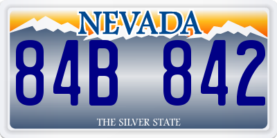 NV license plate 84B842