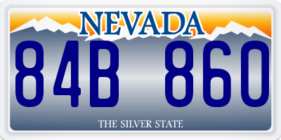 NV license plate 84B860