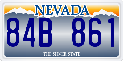 NV license plate 84B861