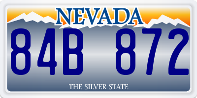 NV license plate 84B872