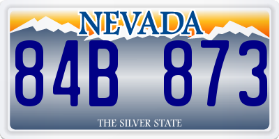 NV license plate 84B873