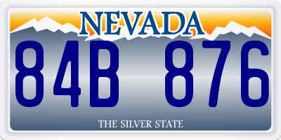 NV license plate 84B876