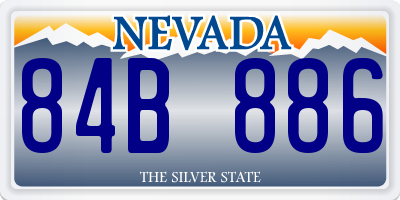 NV license plate 84B886