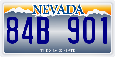 NV license plate 84B901