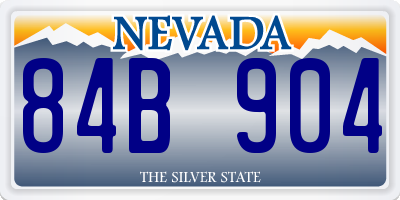 NV license plate 84B904