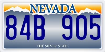 NV license plate 84B905