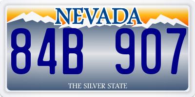 NV license plate 84B907