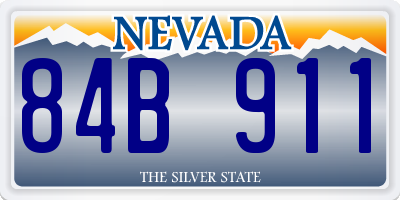 NV license plate 84B911