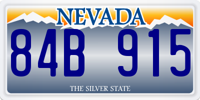 NV license plate 84B915