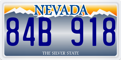 NV license plate 84B918