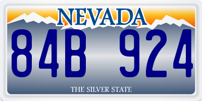 NV license plate 84B924