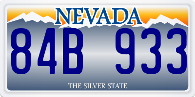 NV license plate 84B933